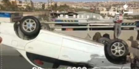 بالفيديو .. انقلاب مركبة أعلى جسر عين الباشا دون إصابات - تكنو بلس