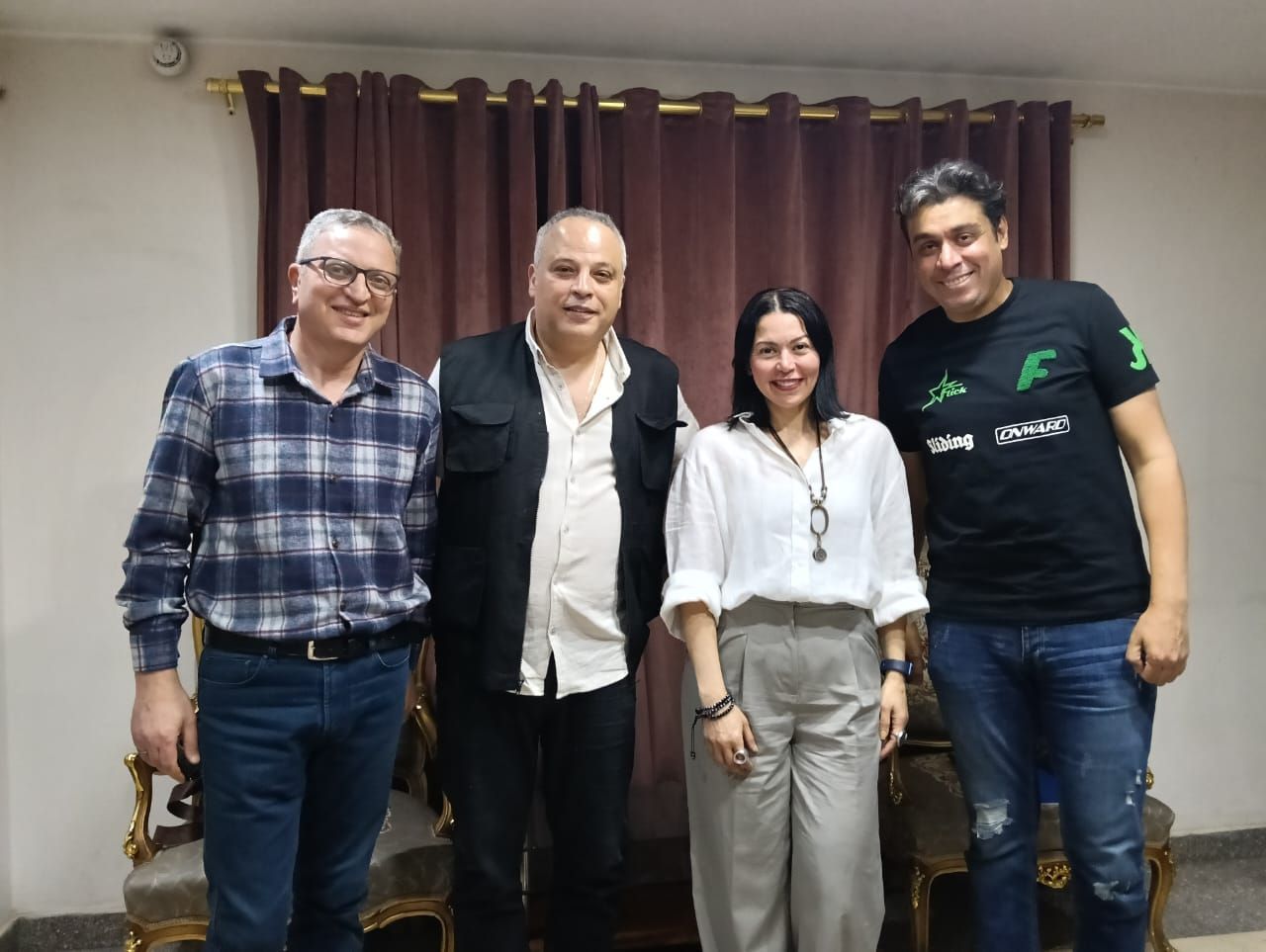 لقاء الخميسي وتامر عبد المنعم واملخرج محسن رزق والفنان طارق مرسي لقاء الخميسي وتامر عبد المنعم واملخرج محسن رزق والفنان طارق مرسي