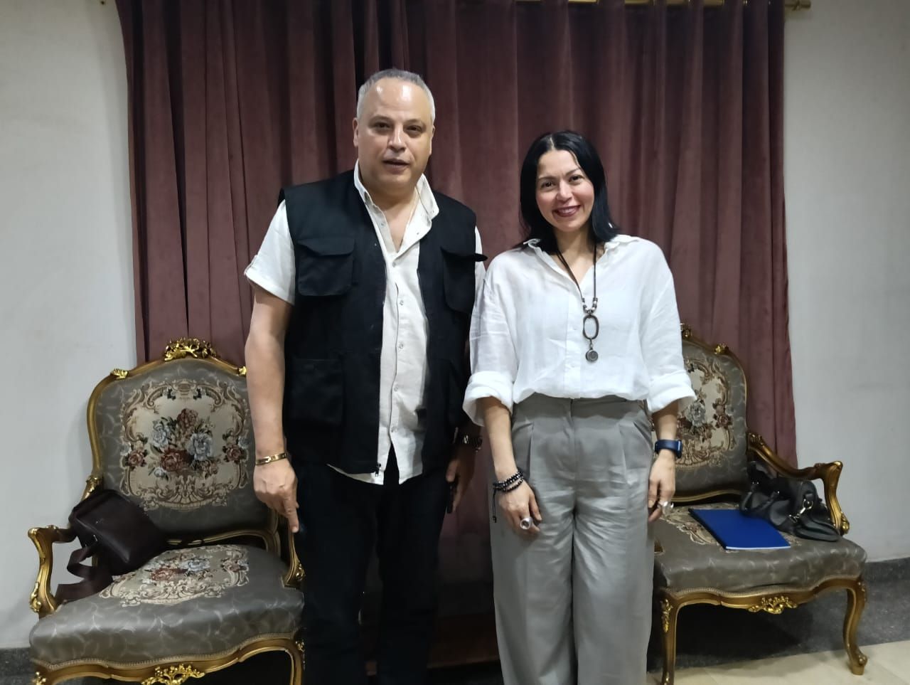 لقاء الخميسي وتامر عبد المنعم لقاء الخميسي وتامر عبد المنعم