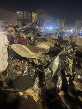 إصابة 10 أشخاص في حادث اصطدام تريلا بـ7 سيارات على الطريق الدائري بالسلام |صور