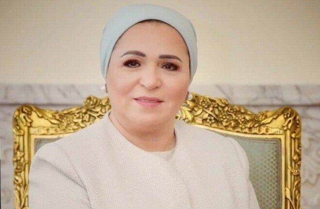 السيدة انتصار السيسي لمتطوعي الهلال الأحمر المصري: «فخورة بكم»