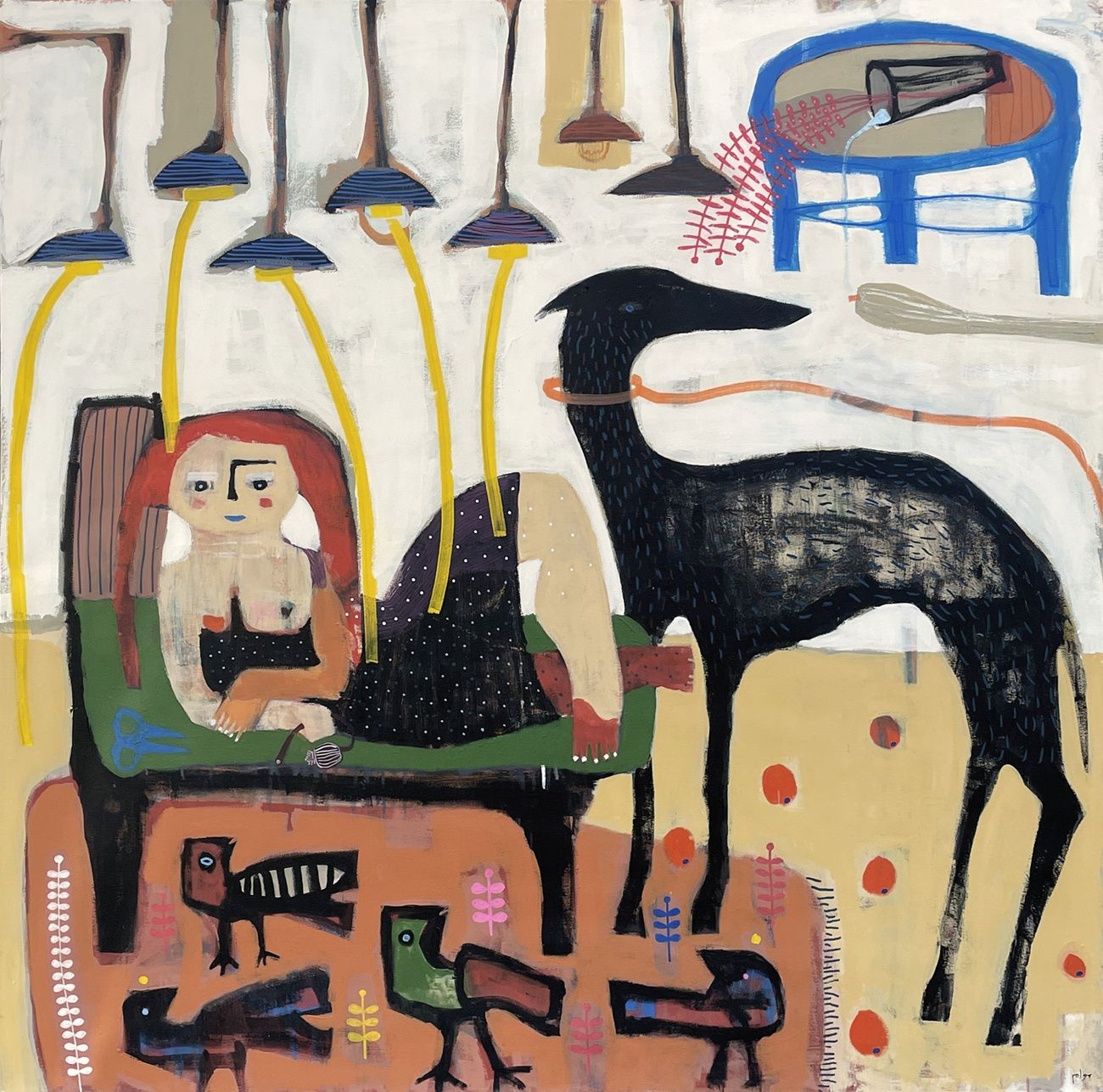 لوحة من معرض سمعان خوام.