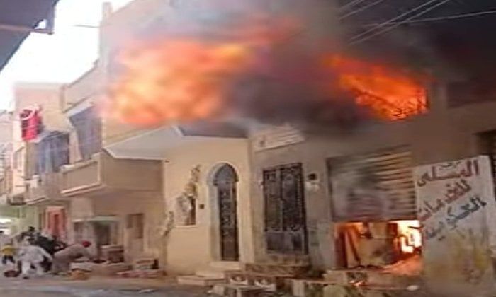مصرع شرطي في اندلاع حريق هائل بمنزله في الفيوم