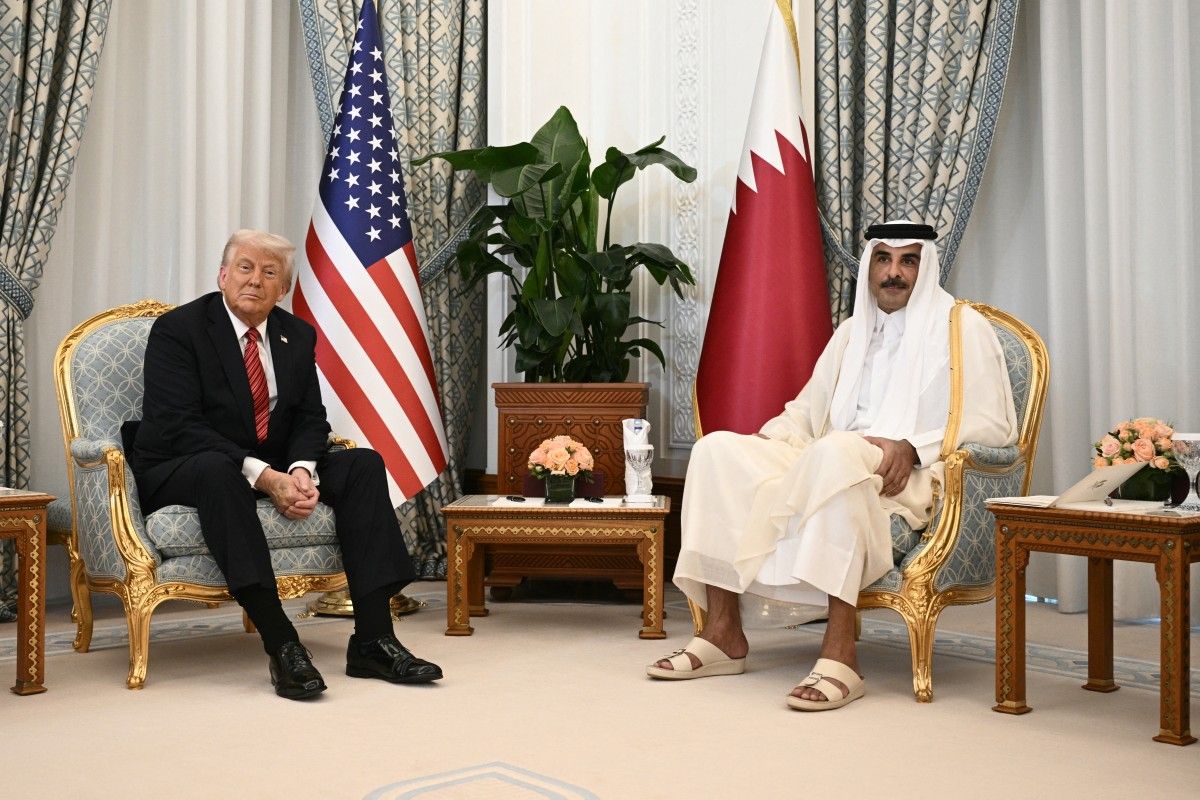 لقاء ثناني بين أمير قطر وترامب (أ ف ب).