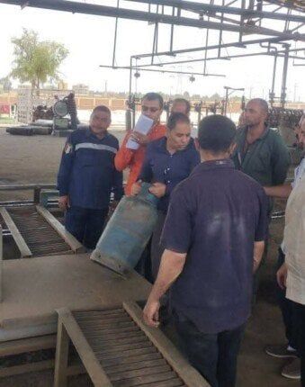 نقص 700 جرام في الأسطوانة.. تموين المنيا يحيل مخالفات مصنع بوتاجاز للنيابة