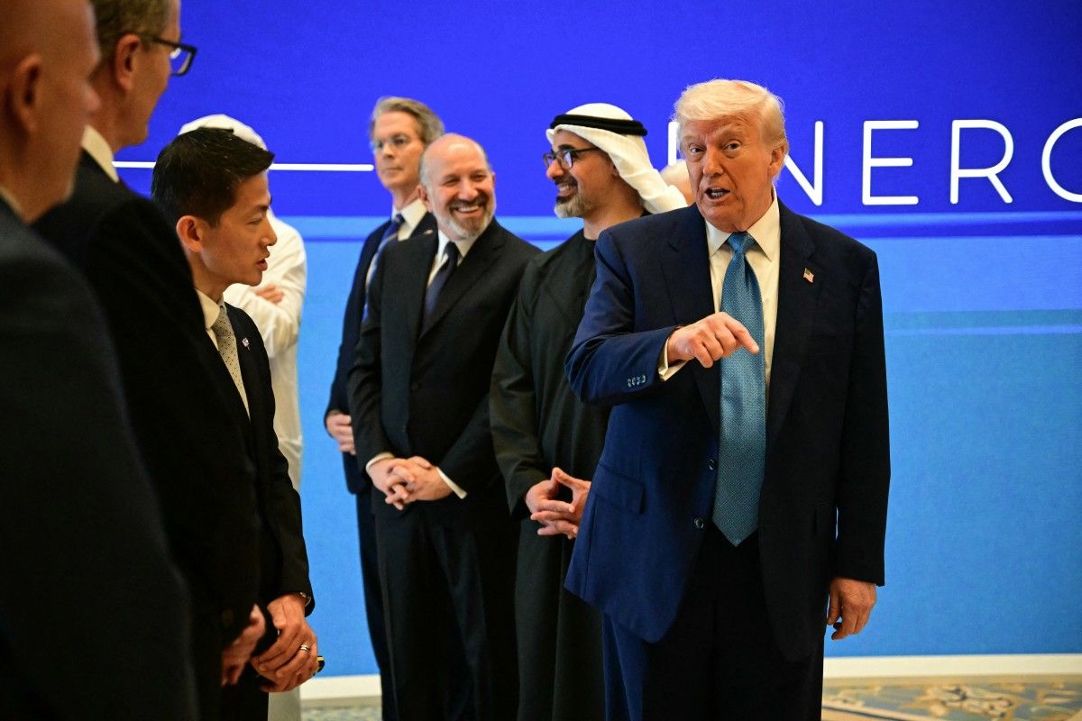 حوار الأعمال الإماراتي الأميركي في أبوظبي بمشاركة ترامب (أ ف ب)