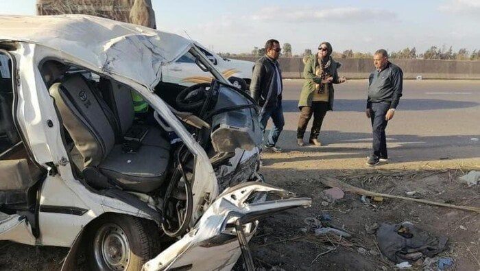 إصابة 8 أشخاص في حادث انقلاب ميكروباص قبل بوابة حلوان