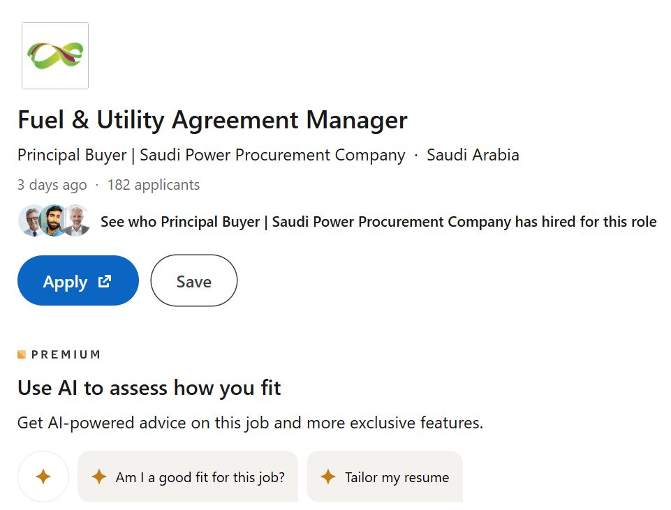 وظائف جديدة من الشركة السعودية لشراء الطاقة في الرياض