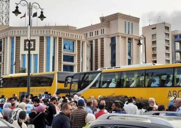 فرحة وزغاريد ببورسعيد في وداع حجاج بيت الله الحرام