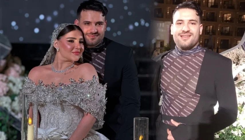 البدلة الشفافة.. مسلم يشعل السوشيال ميديا بإطلالة صادمة في حفل زفافه!