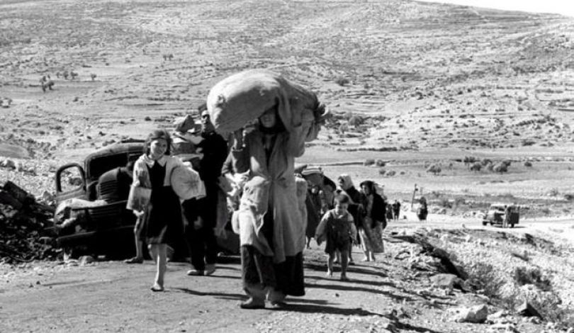 صورة قديمة للنزوح حفظتها فريال عبده في مجموعة صورها
