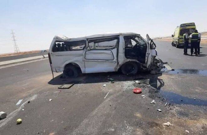 مصرع وإصابة 14 شخصا إثر انقلاب «ميكروباص» بالمنيا
