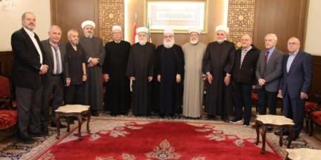 شيخ العقل عرض لواقع الطائفة الدرزية مع بلاسخارت وبعثة جامعة الدول العربية في لبنان - تكنو بلس