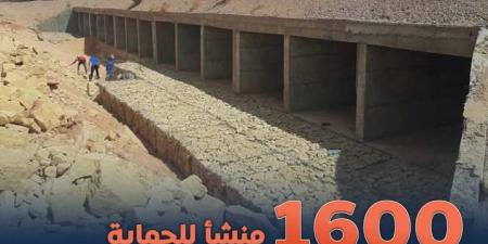 1600 منشأ للحماية من أخطار السيول تم تنفيذها مما يعكس الاهتمام بملف المناخ.. 561 منها بمحافظتي شمال وجنوب سيناء - تكنو بلس