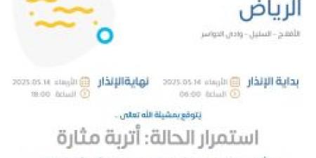 حالة الطقس اليوم في الرياض: الإنذار الأصفر في الأفلاج والسليل ووادي الدواسر - تكنو بلس