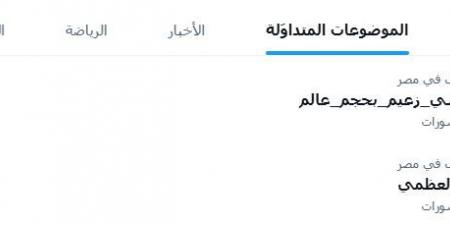 «السيسي زعيم بحجم عالم» يتصدر قائمة الأعلى تداولًا على «إكس» - تكنو بلس
