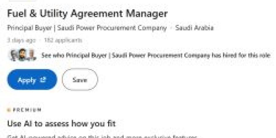 وظائف جديدة من الشركة السعودية لشراء الطاقة في الرياض .. التفاصيل ورابط التقديم الرسمي - تكنو بلس